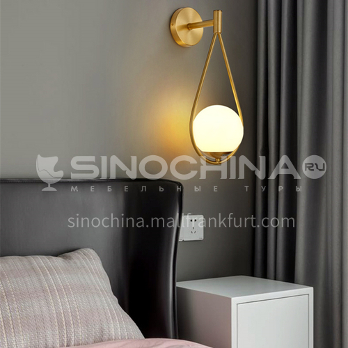 Bedside wall lamp bedroom creative modern minimalist wall lamp Nordic living room wall lamp-YDH-7112
